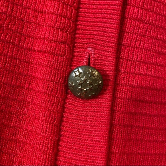 Vintage Tricot Trend  women’s red cardigan sweater in size large/x-large - Picture 3 of 7